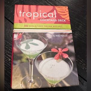 Cocktail recipes in a 50 pack deck of recipe cards.